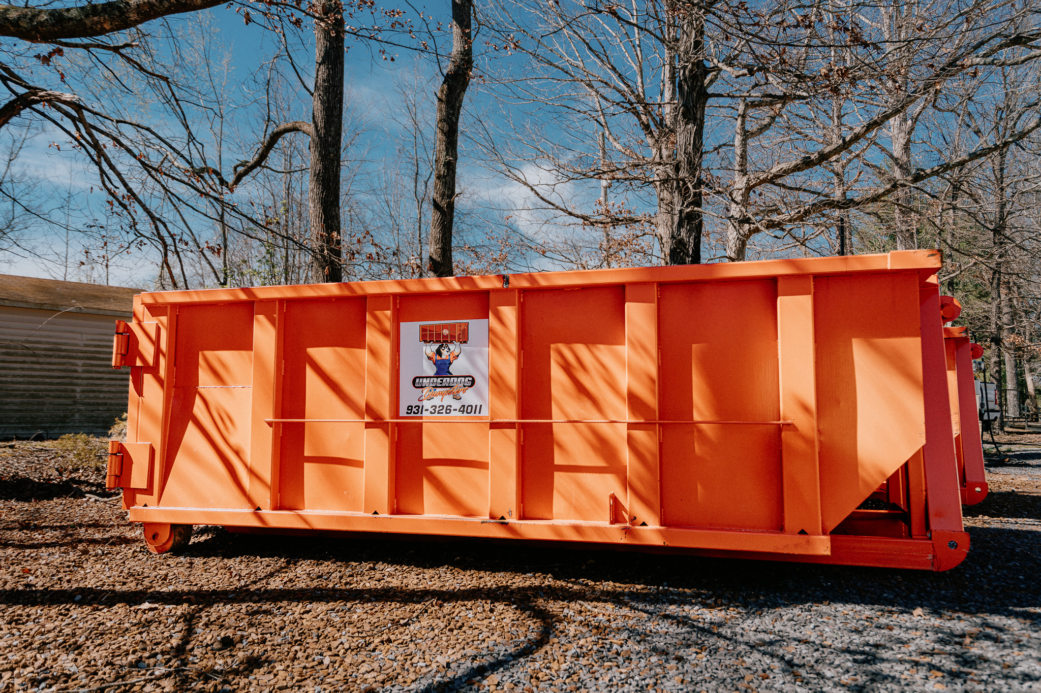 one of Underdog Dumpster's commercial dumpsters